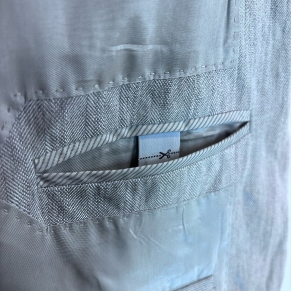 J CREW Sz 12 Blazer Schoolboy Pockets Lined Crinkled Fabric Shoulder Pads - Picture 8 of 10